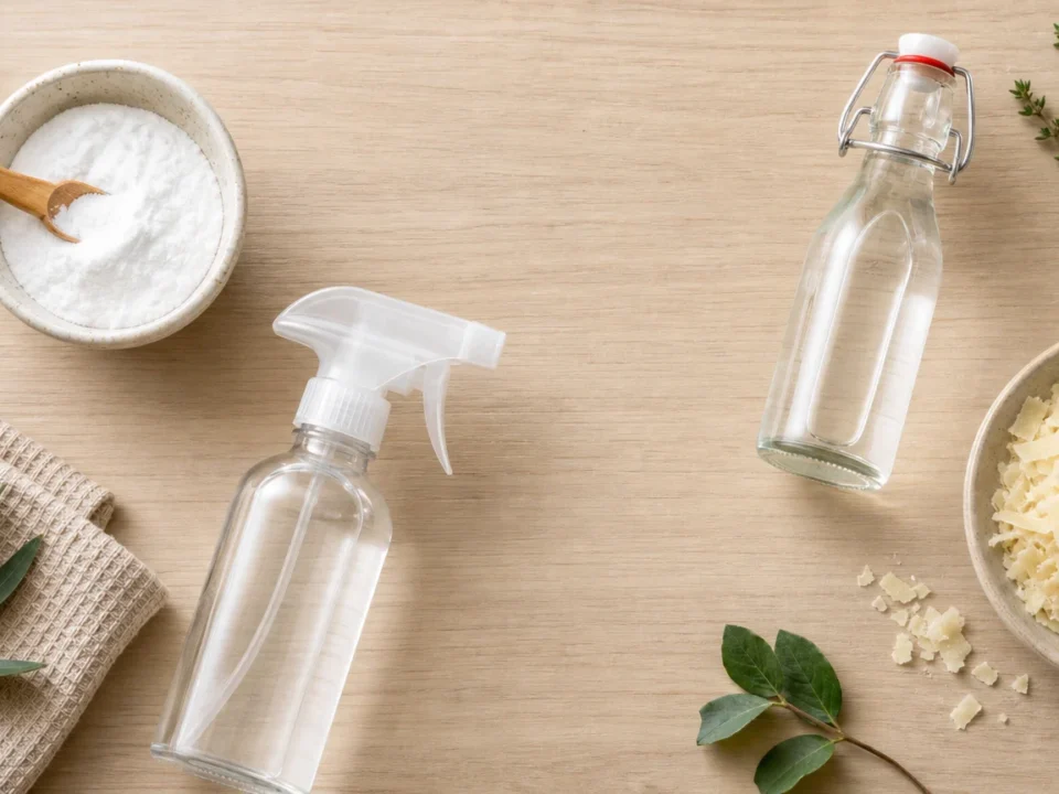 Composition naturelle avec les ingrédients des produits ménagers maison
