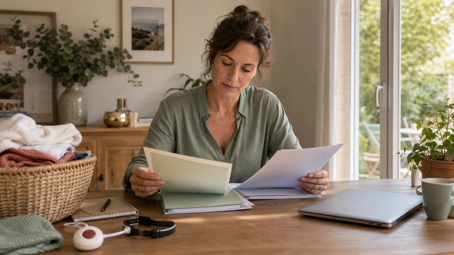 Professionnelle distinguant deux activités dans un environnement de services à domicile
