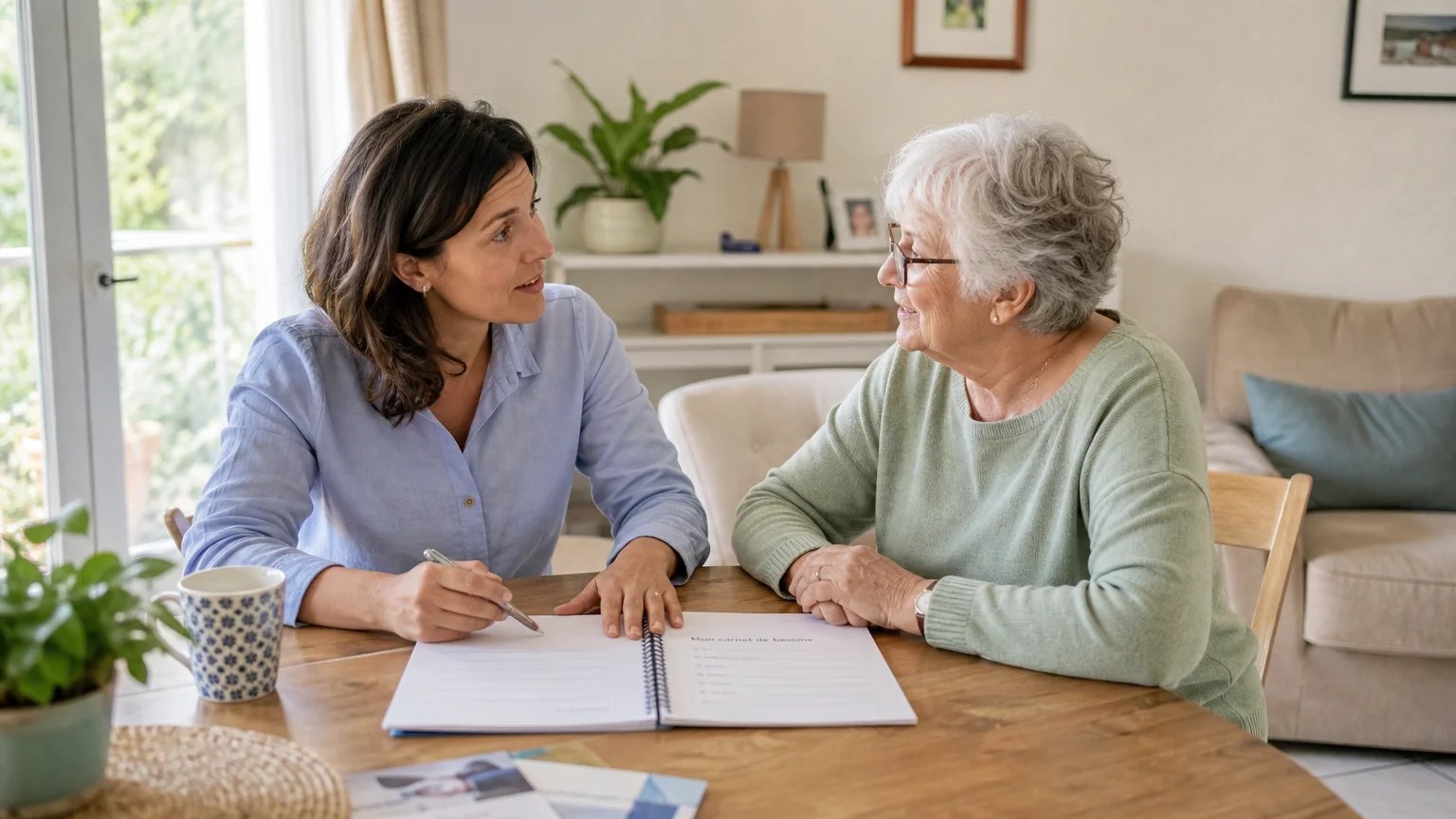 Première visite d’évaluation entre une aide à domicile et une personne âgée