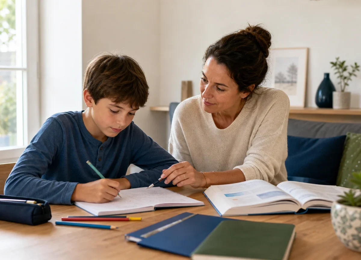Élève accompagné pour ses devoirs à domicile à Castelnau-le-Lez