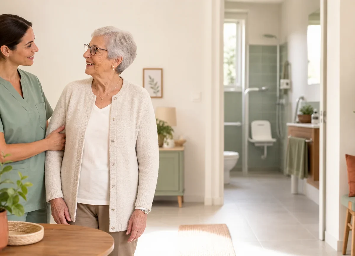 Accompagnement respectueux d’une personne âgée pour son hygiène à domicile