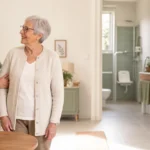 Accompagnement respectueux d’une personne âgée pour son hygiène à domicile