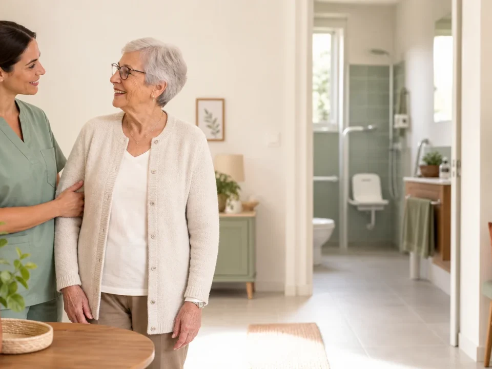 Accompagnement respectueux d’une personne âgée pour son hygiène à domicile