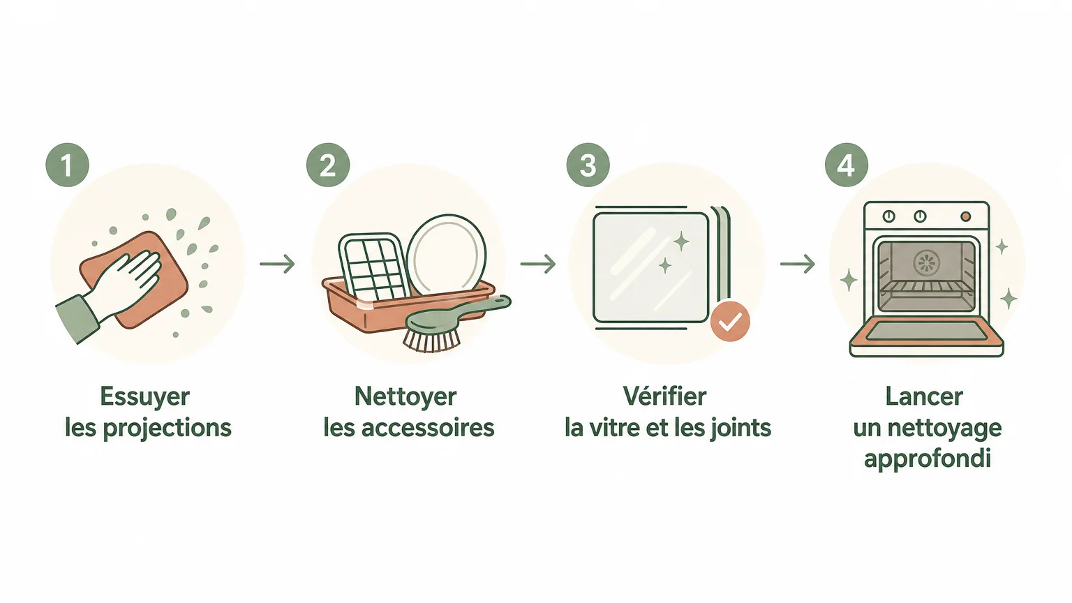 Checklist des étapes d’entretien d’un four