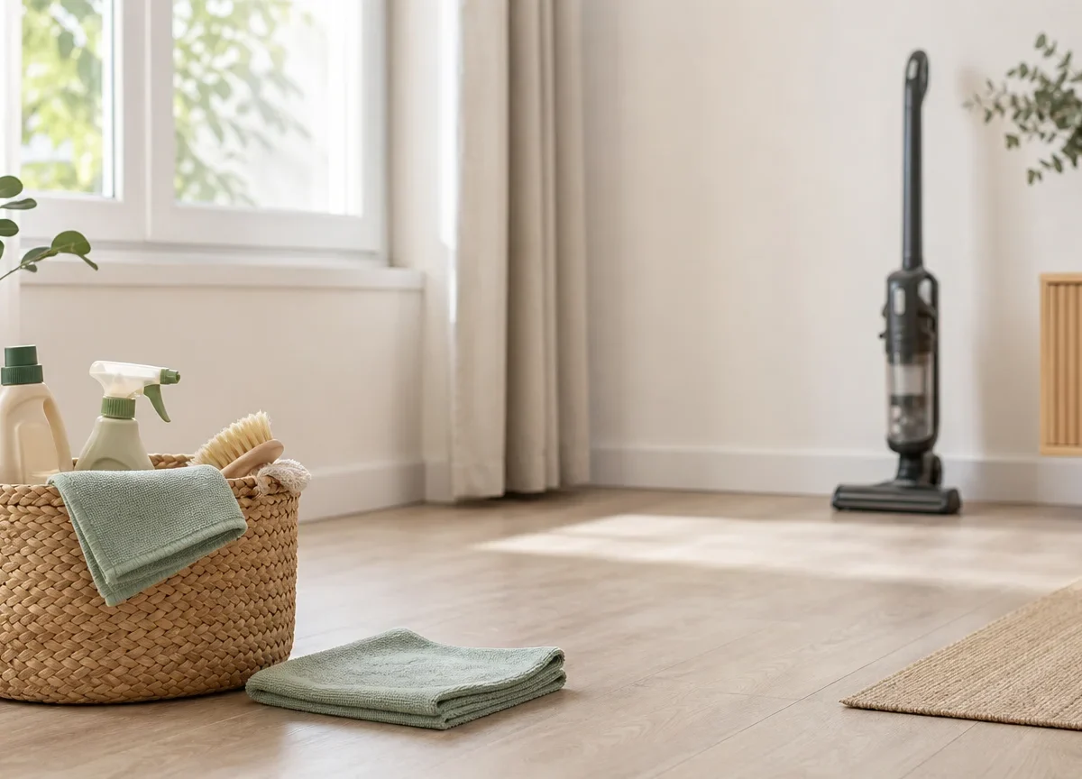 Intérieur lumineux préparé pour un ménage organisé
