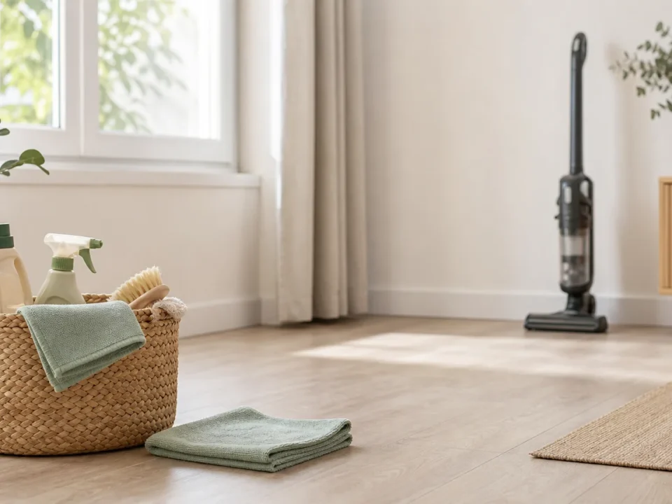 Intérieur lumineux préparé pour un ménage organisé