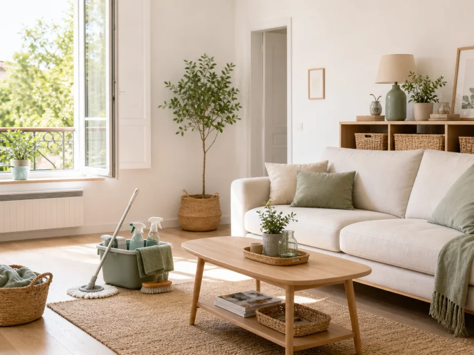 Intérieur lumineux après un ménage de printemps