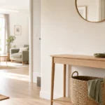 Intérieur lumineux et désencombré avec des rangements naturels
