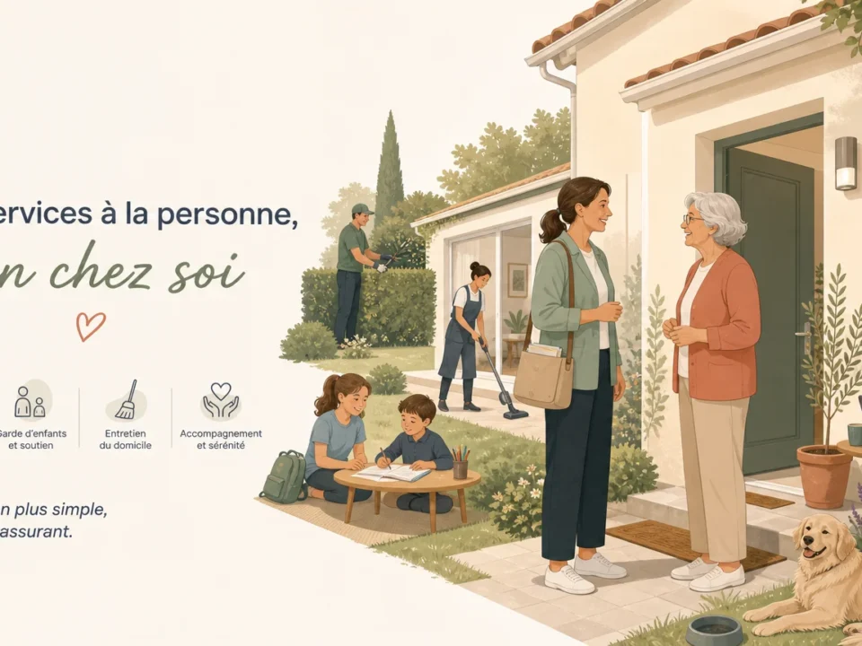 Illustration des services à la personne à domicile
