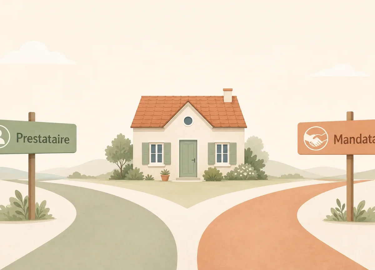 Illustration des choix entre mode prestataire et mode mandataire à domicile