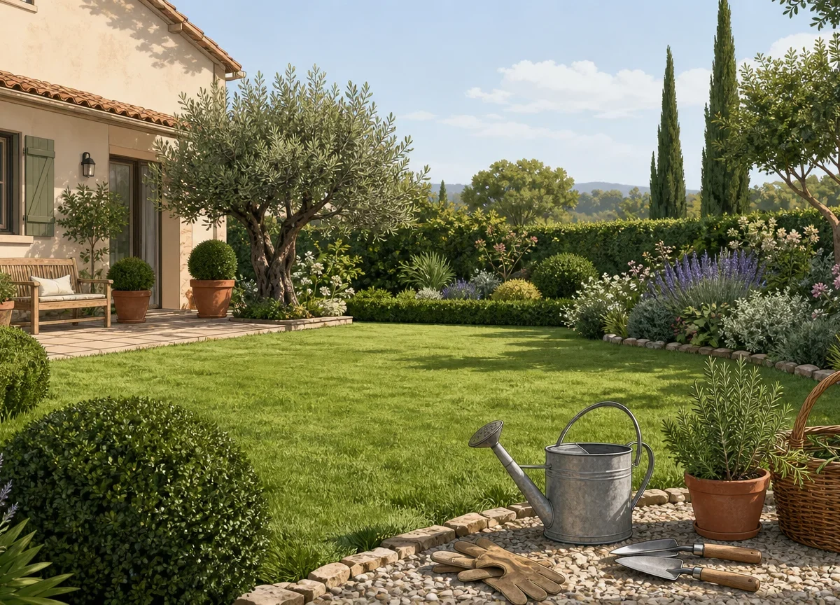 Jardin particulier entretenu dans le cadre des services à la personne
