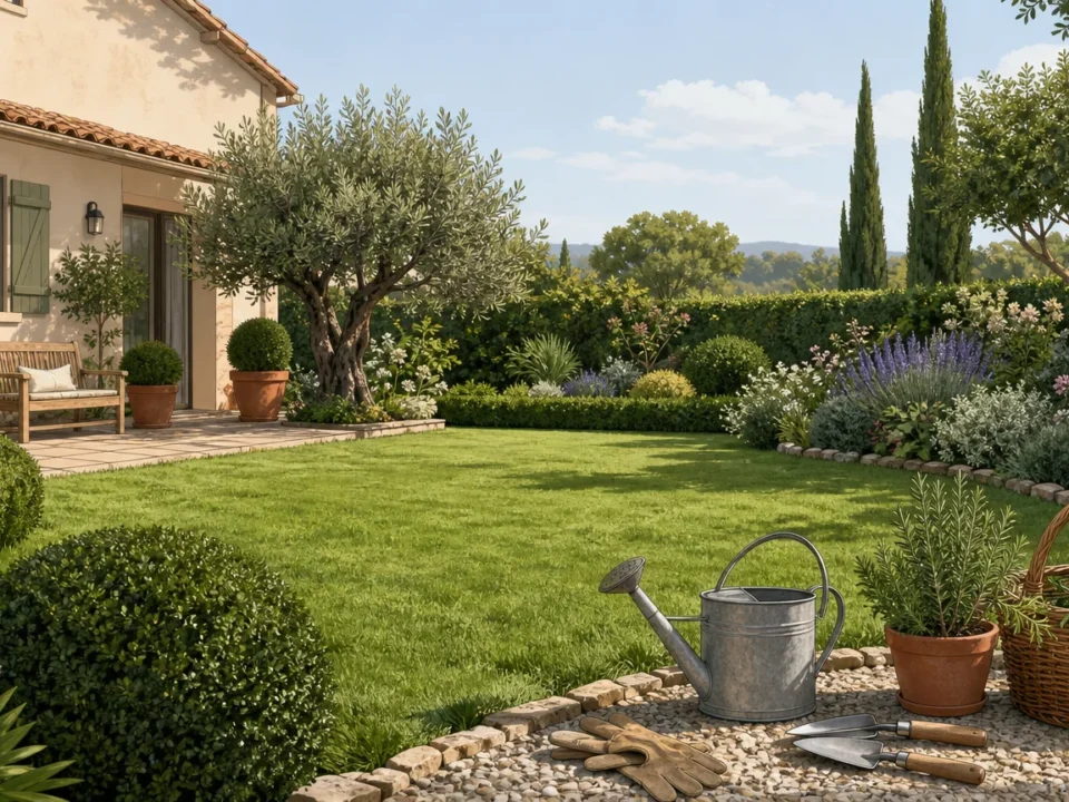Jardin particulier entretenu dans le cadre des services à la personne