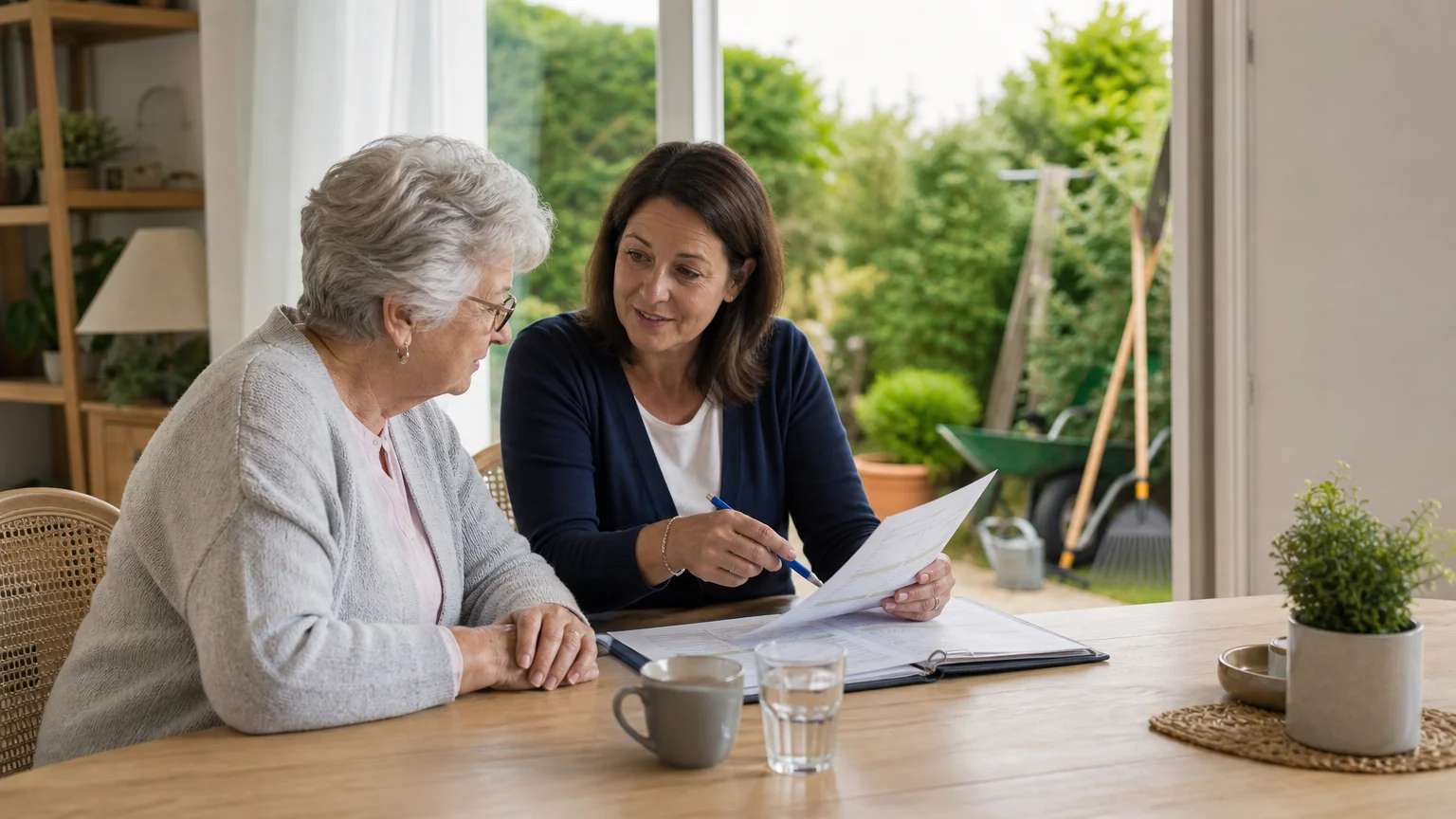 Échange à domicile sur une prestation de jardinage et d’aide à la personne