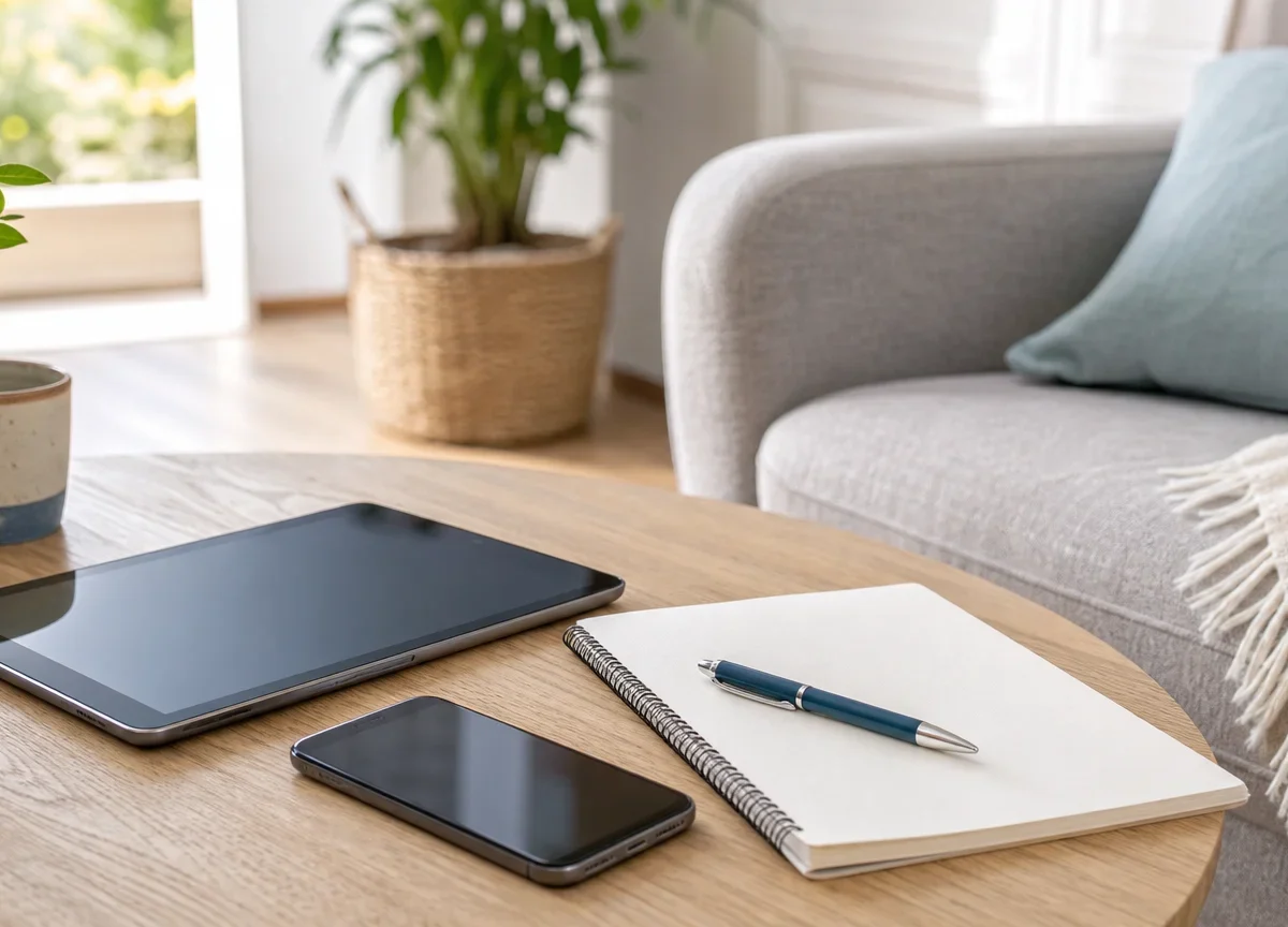 Tablette et smartphone prêts pour un accompagnement numérique à domicile