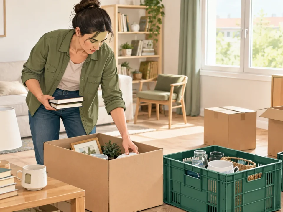 Tri d’objets dans un logement avant leur évacuation