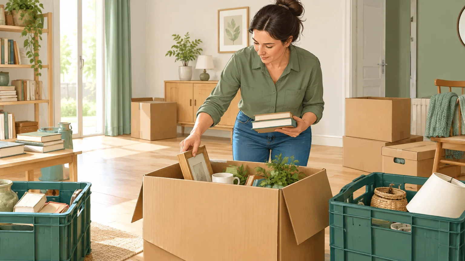 Tri d’objets dans un logement avant leur évacuation