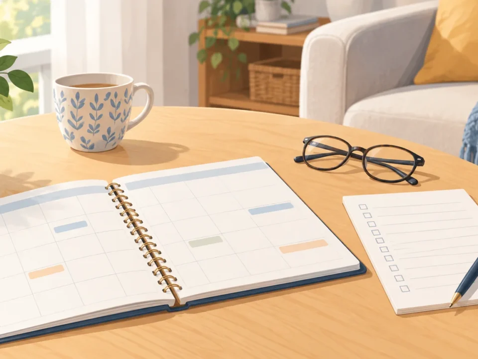 Calendrier et liste de tâches pour organiser une aide à domicile