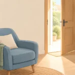 Entrée accueillante préparée pour une première visite d’aide à domicile
