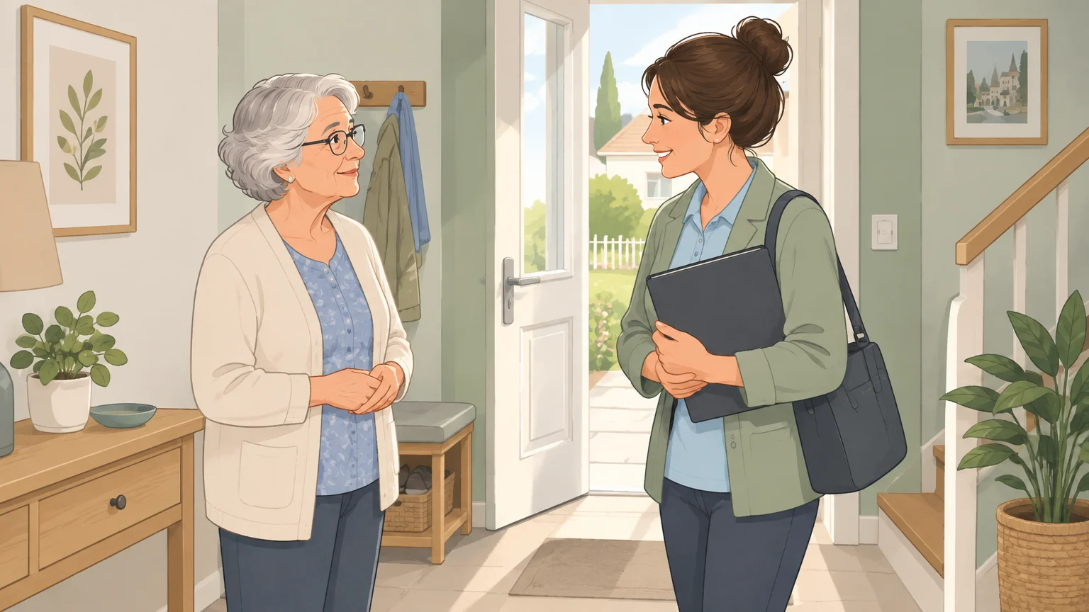 Première visite à domicile pour échanger sur les besoins d’accompagnement