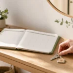 Clé et carnet de planning évoquant l’organisation d’un relais à domicile