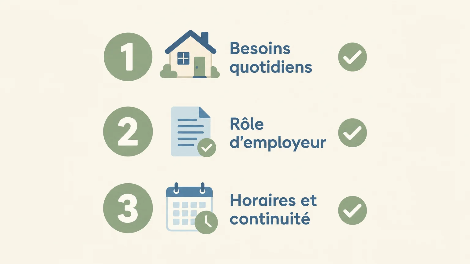 Trois critères pour choisir une aide à domicile