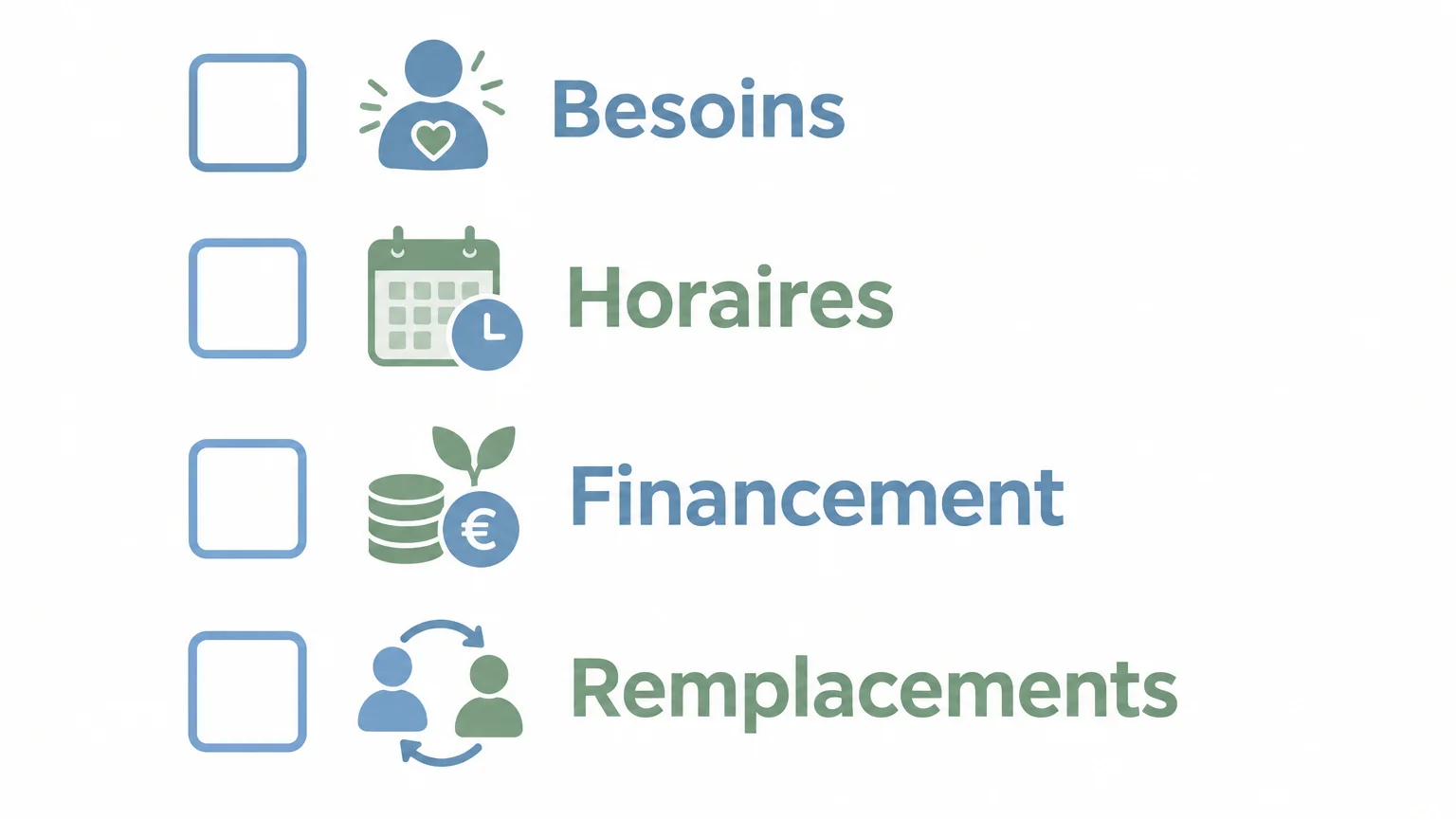 Checklist pour préparer le choix d’une aide à domicile